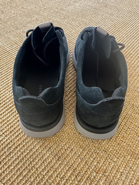NEVER WORN Cole Haan Men\'s Black Suede Lace-Up Sneakers w Gray Sole main image 6